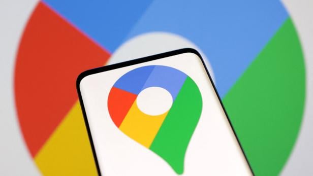 Illustration shows Google Maps app logo